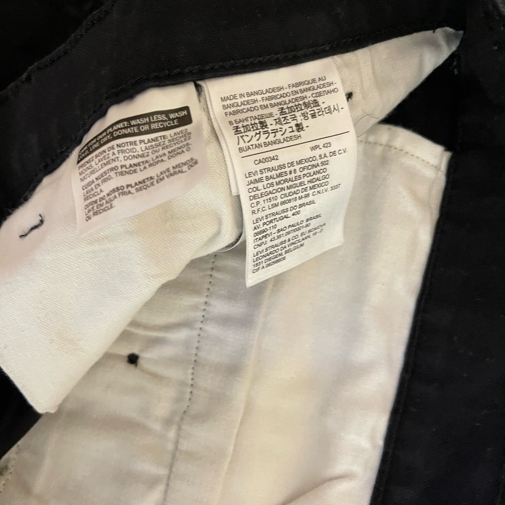 Bundle Two Levi's Dark Black Flat Front Shorts - image 6